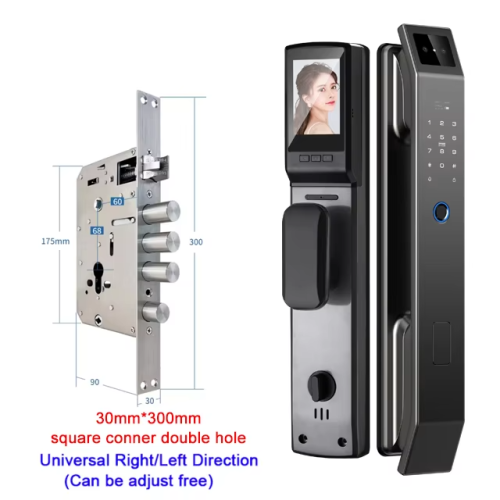 Smart Door Lock Face Recognition Fingerprint Password Camera 1