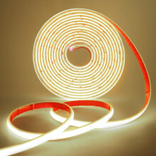 (Natürliches Weiß 4000K-3m) IP68 COB Solar Neon LED-Lichtleiste 5M 24V 320LEDs/M Selbstklebendes Klebeband