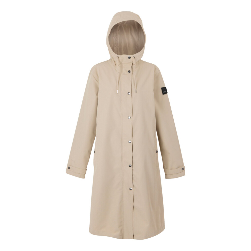 (14 UK, White Pepper) Regatta Womens/Ladies Reinna Long Length Waterproof Jacket