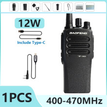 BF-1909 Walkie Talkie 12W Hochleistung UHF 400-470MHz, USB-C Laden, 16 Kanäle, Reichweite bis 10 km
