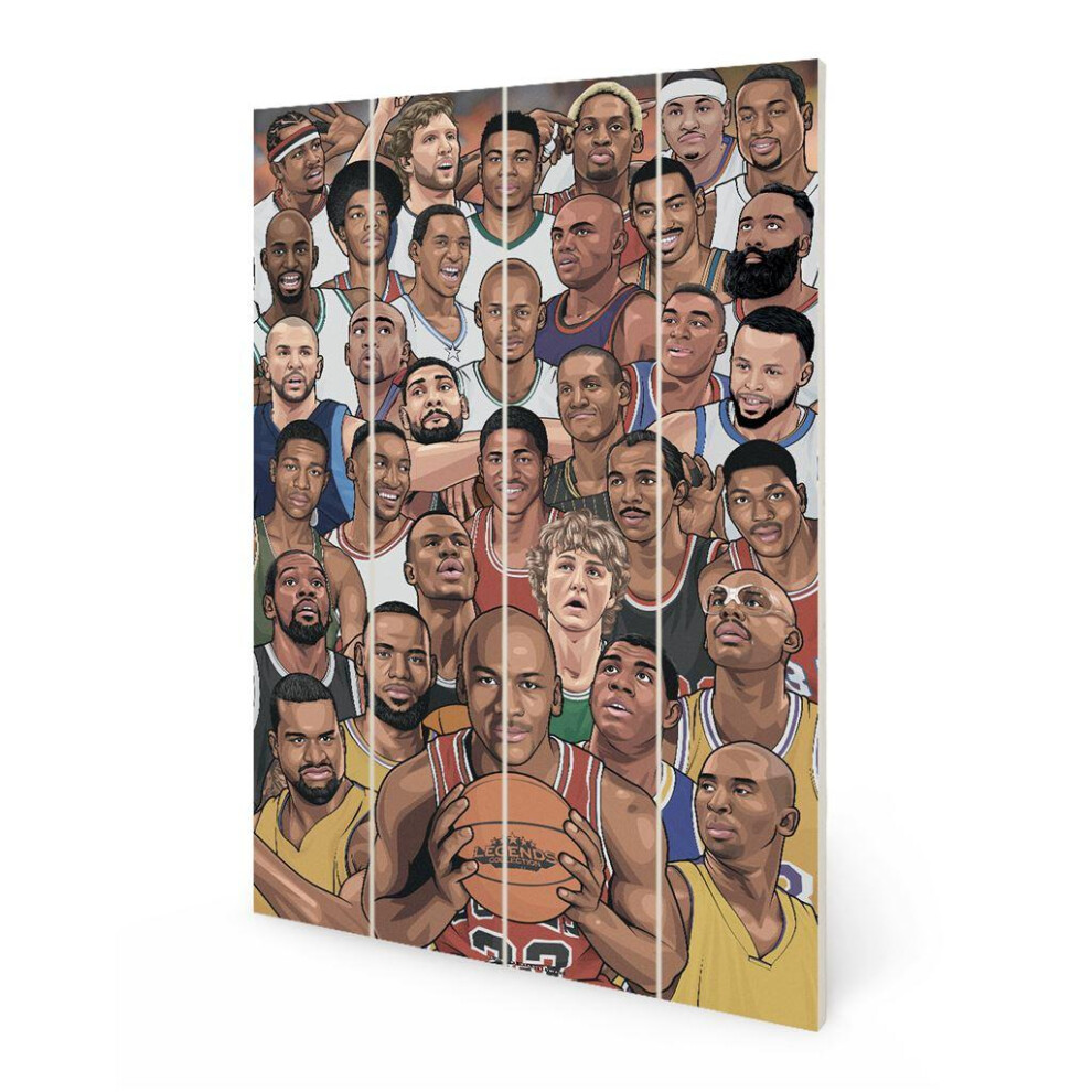 Legends Collection Basketball's Greatest Wooden Plaque