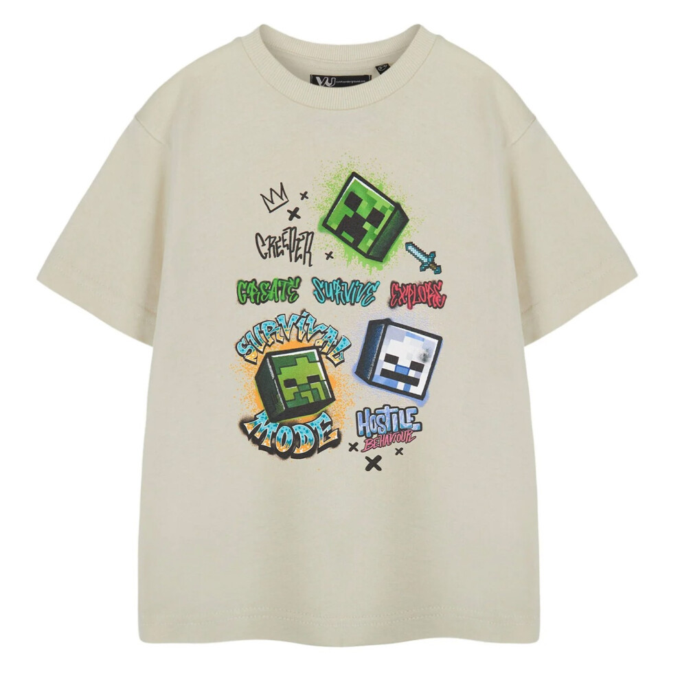 Minecraft Boys Survival Mode Short-Sleeved T-Shirt