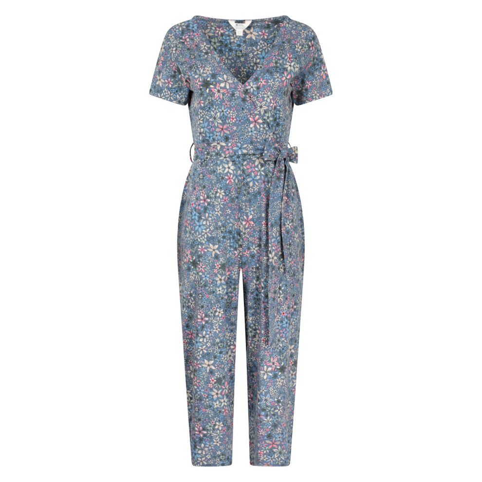 (6 UK, Grey) Mountain Warehouse Womens/Ladies Santorini Floral Wrap Jumpsuit-image-OPC-PGTW6J5-NEW