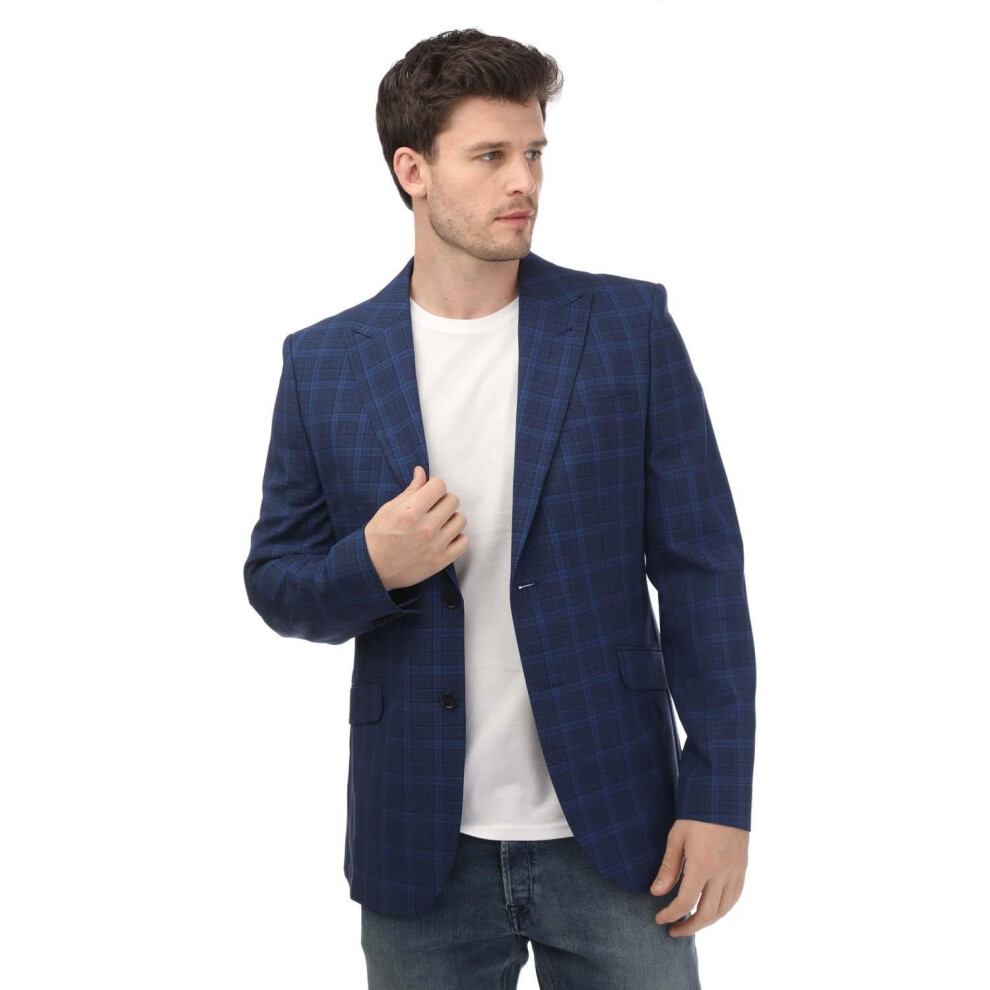 (M, Blue) Ted Baker Mens Apolloj Wool Slim Blazer