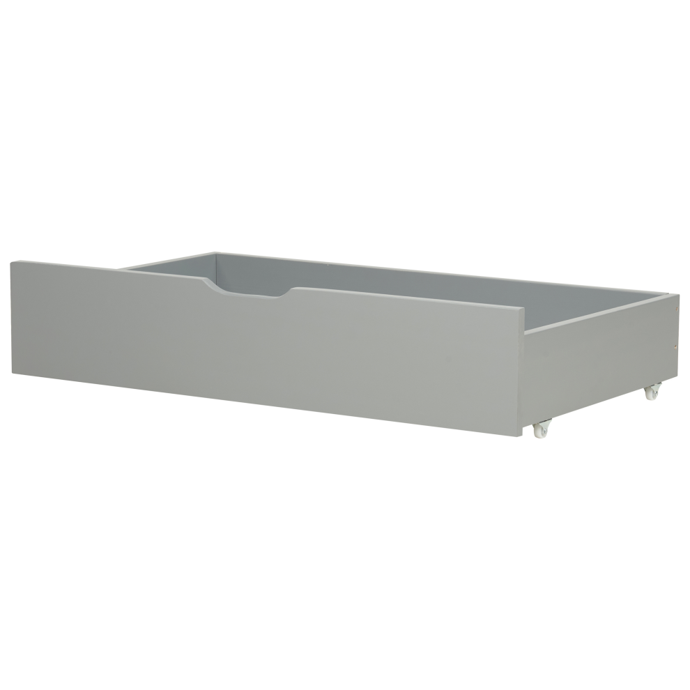 Set of 2 Bed Storage Drawers Pine Wood RUMILLY Grey