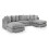 Snugg Furniture (Grey) London U Shape Scatter Back Corner Sofa 1