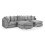 Snugg Furniture (Grey) London U Shape Scatter Back Corner Sofa 4