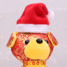 Cozy Festive Christmas Dog Hat - Plush Small Pet Accessory for Holiday Celebrations & Photos