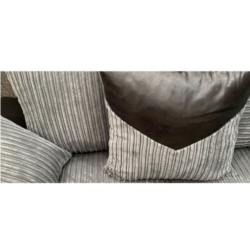 Snugg Furniture (Left Hand Corner, Black & Grey) Kensington Corner Sofa 2