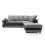 Snugg Furniture (Right Hand Corner, Black & Grey) Kensington Corner Sofa 3