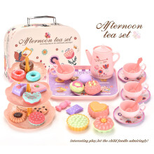 (8061) Delightful Kids Tea Time Playset Featuring Adorable Tin Tea Pastries Set And