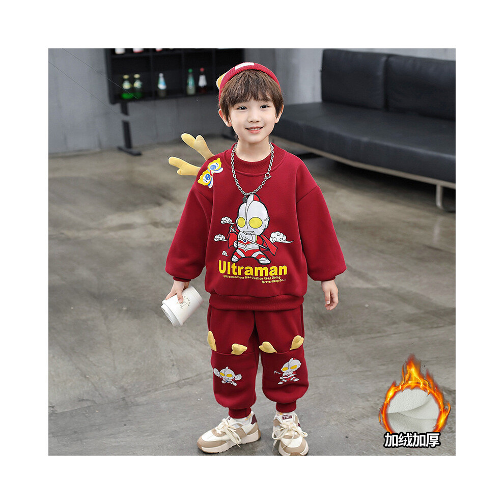 (StyleB) Themed Stylish Ultraman Boys Thickened Autumn Winter Clothing Set And Comfortable Cute-image-OPC-PGTXPF2-NEW