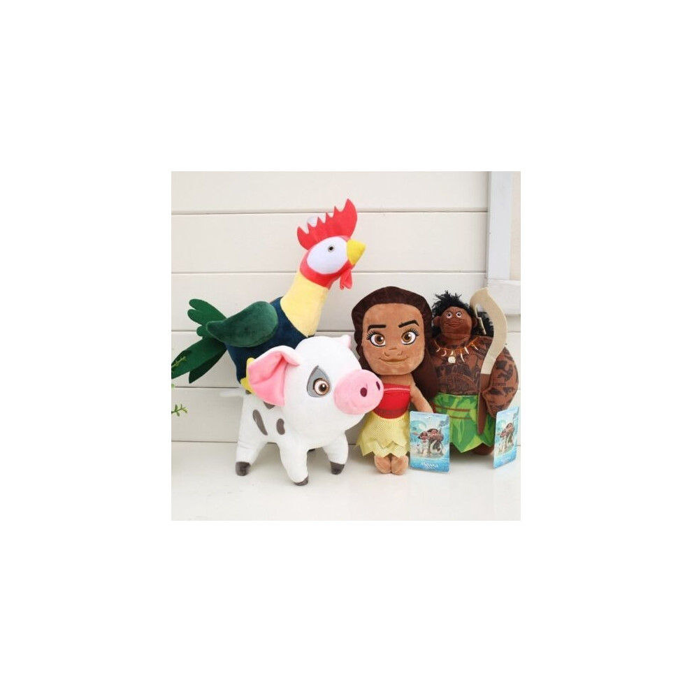 4 Styles Lovely Movie Moana Maui Pua Heihei Cartoon Soft Plush Toys Dolls New
