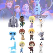Disney Frozen 12-Piece Mini Figurine Set: Elsa, Anna & Olaf Desk Decor, Collectible Gift for Xmas