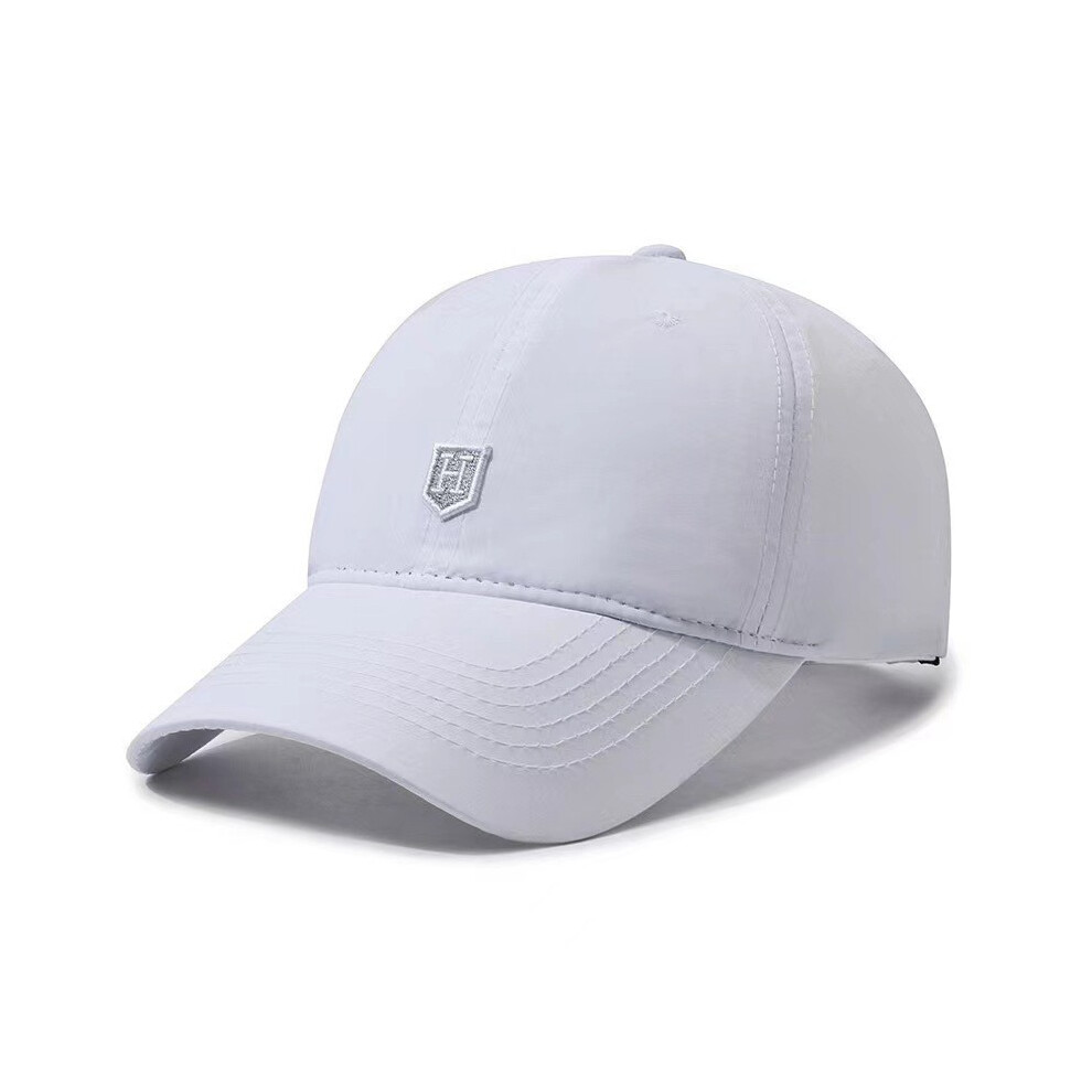 (White) H Letters Embroidery Duck Cap Sports Summer Outdoor Breathable Shade Running-image-OPC-PGTXSYK-NEW