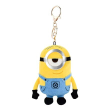 (Stuart) Despicable Keychain Me Cute Cartoon Girl Kid Backpack Ornament Toy Hanging Plush