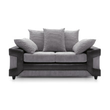 (2 Seater, Black & Grey) Kensington 3 Seater and 2 Seater Sofa
