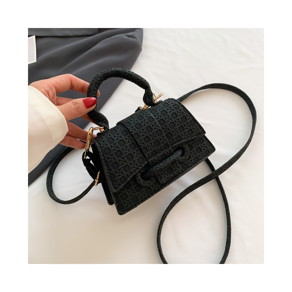 (Black) Womens Small Unique Square Bag With Modern Design And Soft Pu Material Outings For Casual-image-OPC-PGTY6KS-NEW