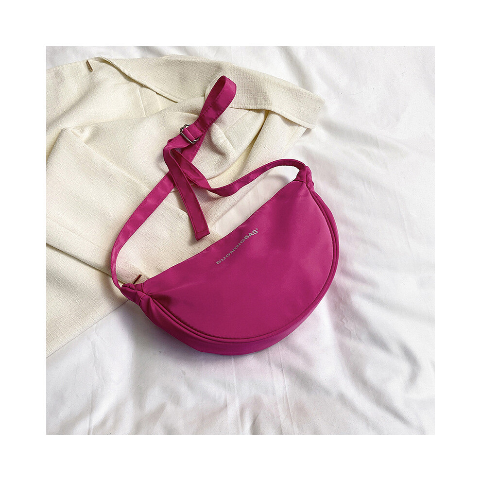 (Magenta) Nylon Elegant Dumpling Shoulder Bag For Women Perfect For Summer Fashion Use And Daily-image-OPC-PGTY6Q5-NEW