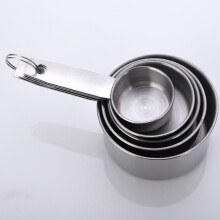 (StyleA) Steel Elegant Stainless Measuring Cup Set With Accurate Scale For Baking Cooking And