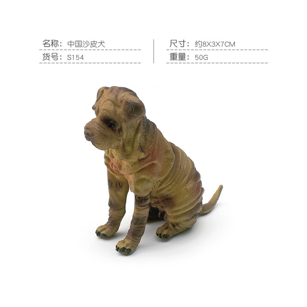 (S154 Chinese SharPei) Crafted 18 Beautifully Realistic Pvc Dog Models Featuring Basset Hound Great Dane And Labrador Perfect For Gifts Home And Displ-image-OPC-PGTYXFD-NEW