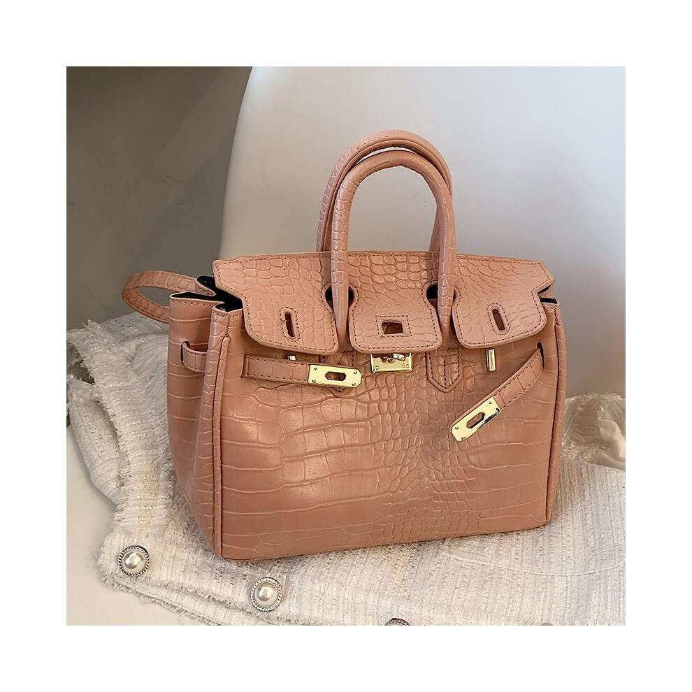 New Unisex (Pink) Pattern Crocodile Fashionforward Tote Bag For Women Elegant And Soft Handbag Ideal For Casual Formal And Outfits Pink