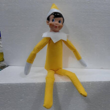 (Yellow) On The Shelf 30cm Elf Doll Christmas Gift Tradition Toy Cute Decoration Xmas