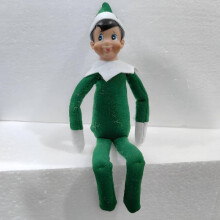 (Green) On The Shelf 30cm Elf Doll Christmas Gift Tradition Toy Cute Decoration Xmas