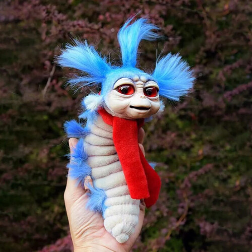 From Labyrinths Worm Plush Toy Home Decoration Cartoon Fill Funny Doll Gift