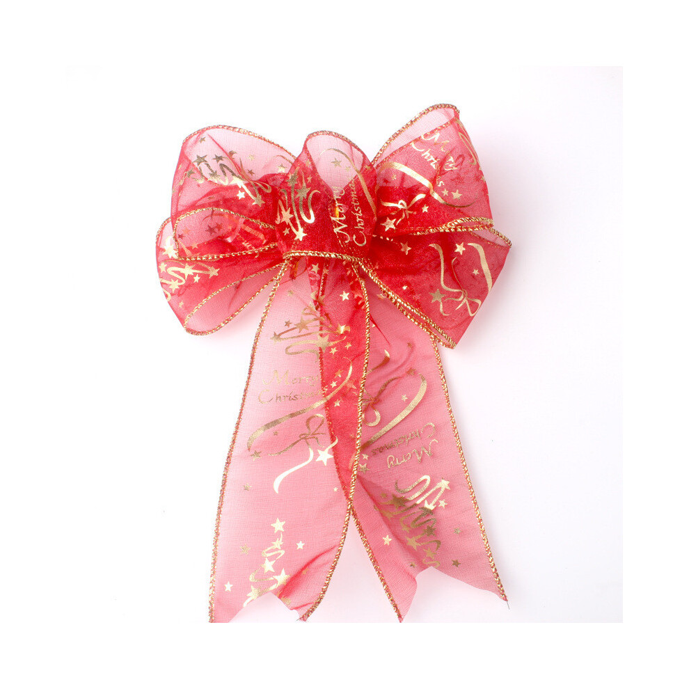 Christmas Chic Merry Bow Ornament Colorful Holiday Tree Decoration For Festivities-image-OPC-PGTZQJW-NEW