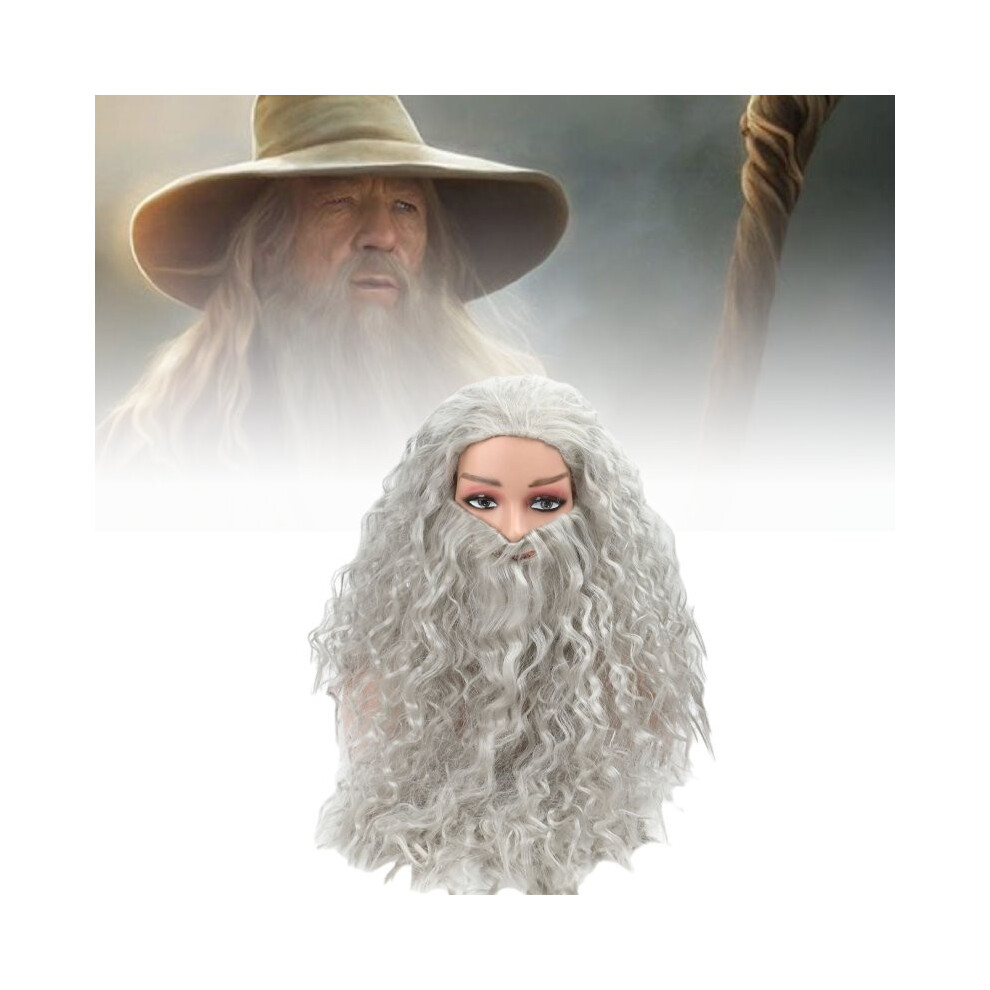 The Of Lord The Rings Character Gandalf Wig Beard Halloween Headwear Cosplay