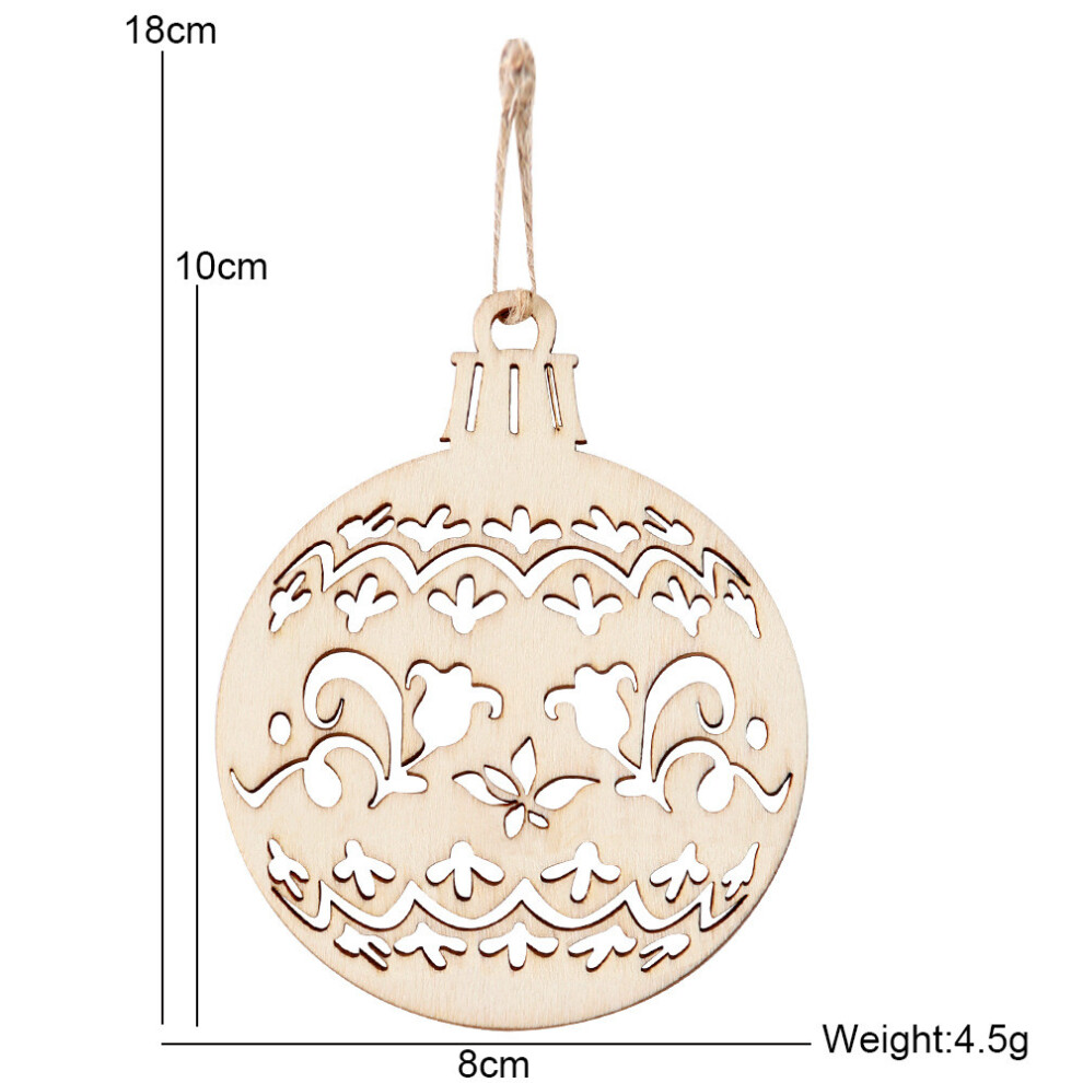 (Christmas Ball B) Wooden Whimsical Christmas Decorations Including Laser Cut Bells For A Joyful Celebration-image-OPC-PGV27RT-NEW
