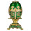 Fabergé-Stil Ei Spieluhr Schmuckkästchen mit Feenfigur 12,5 cm grün 4