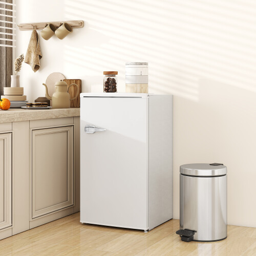 Homcom (White) HOMCOM 85L Freestanding Under Counter Fridge with Chiller Box
