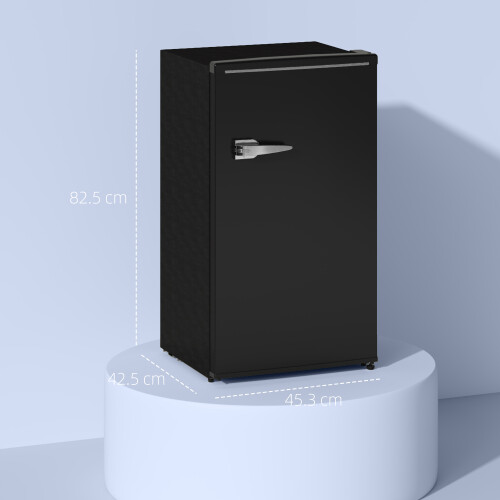 Homcom (Black) HOMCOM 85L Freestanding Under Counter Fridge with Chiller Box 2