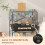 PawHut (M) PawHut Hamster Cage, Gerbil Cage on Wheels with Storage Shelf 6