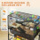 PawHut (M) PawHut Hamster Cage, Gerbil Cage on Wheels with Storage Shelf 4