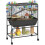 PawHut (M) PawHut Hamster Cage, Gerbil Cage on Wheels with Storage Shelf 2