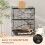 PawHut (L) PawHut Hamster Cage, Gerbil Cage on Wheels with Storage Shelf 6