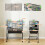 PawHut (M) PawHut Hamster Cage, Gerbil Cage on Wheels with Storage Shelf 3