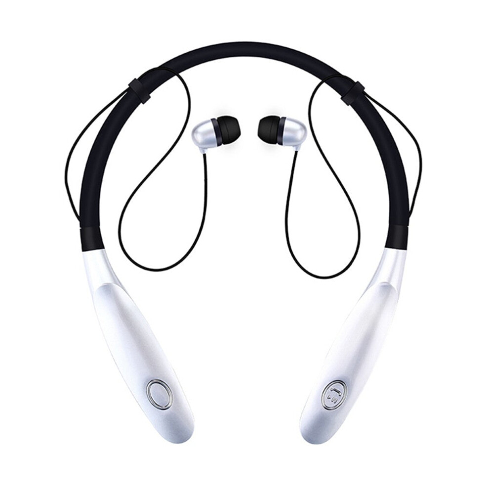 (Silver) Sports Bt Earphones Neckband Lightweight Headphones 15H Music Playtime Noise Reduction Silver 3654657663155