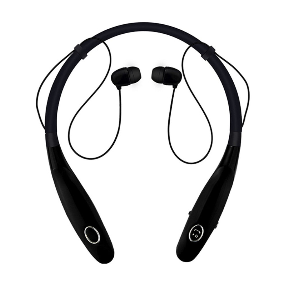 (Black) Sports Bt Earphones Neckband Lightweight Headphones 15H Music Playtime Noise Reduction Black 3654657663414