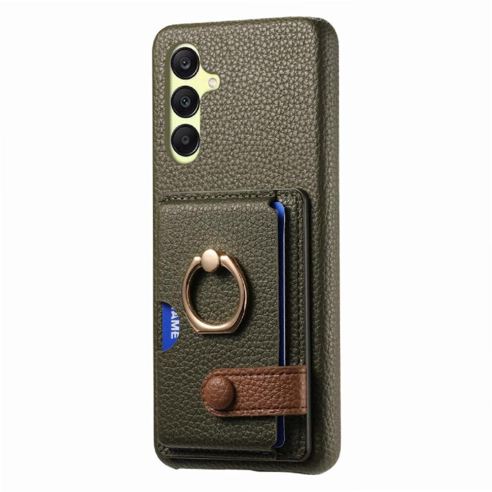 (Bottle ) Case For Samsung Galaxy A36 Premium Textured Leather Card Slots Ring Stand Green 764544199001