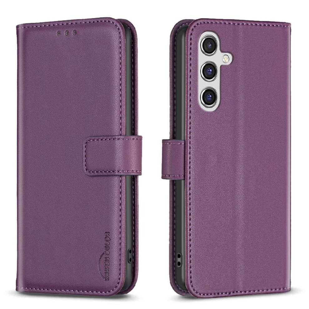 ( Violet) Flip Case For Samsung Galaxy A16 4G/5G Leather Case Business Multi Card Slot Multi-Color Wallet Dark 764544200172