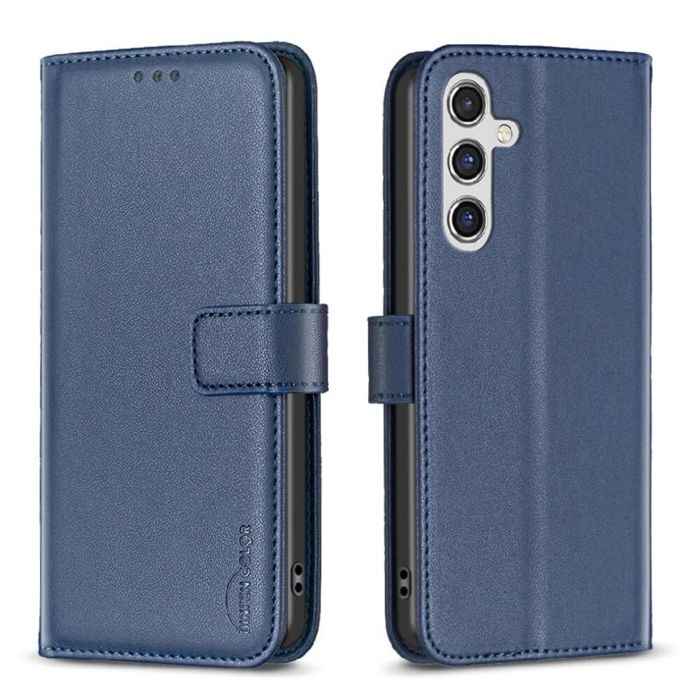 (Blue) Flip Case For Samsung Galaxy A16 4G/5G Leather Case Business Multi Card Slot Multi-Color Wallet Blue 764544200219