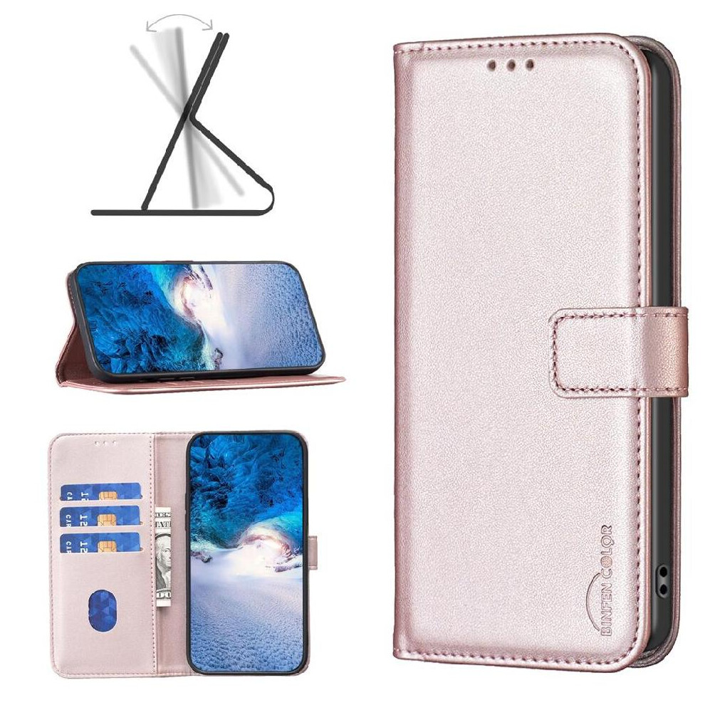 (Gold) Flip Case For Samsung Galaxy A16 4G/5G Leather Case Business Multi Card Slot Multi-Color Wallet Gold 764544200226
