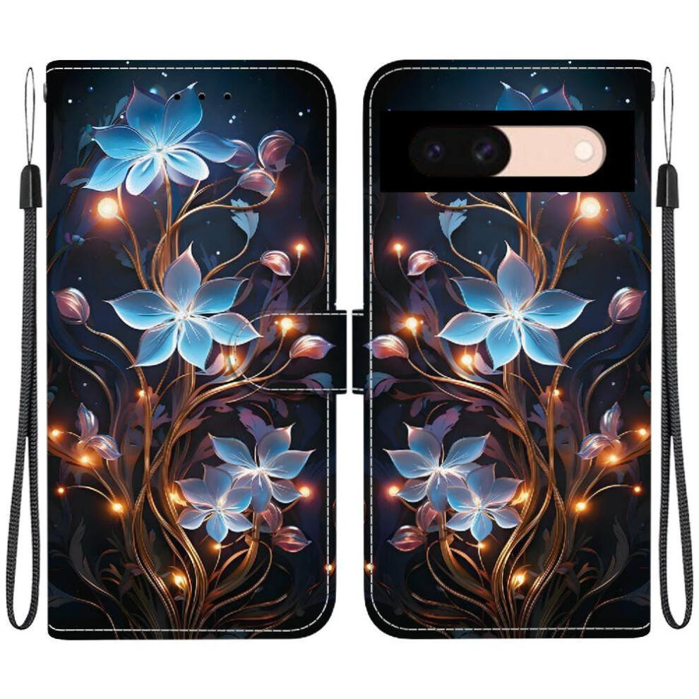 (C7 ) Compatible With Google Pixel 8A Case Card Slot Kickstand Pattern Cover Pu Leather Card Slots 764544201629