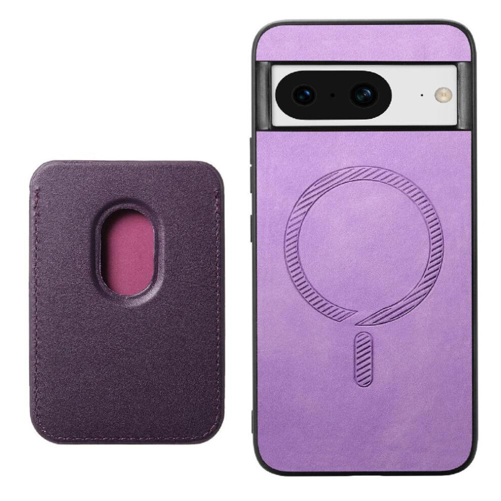 (Purple) Case For Google Pixel 8A Cardholder Strong Magnetic Attraction Detachable Cardholder Purple 764544201896