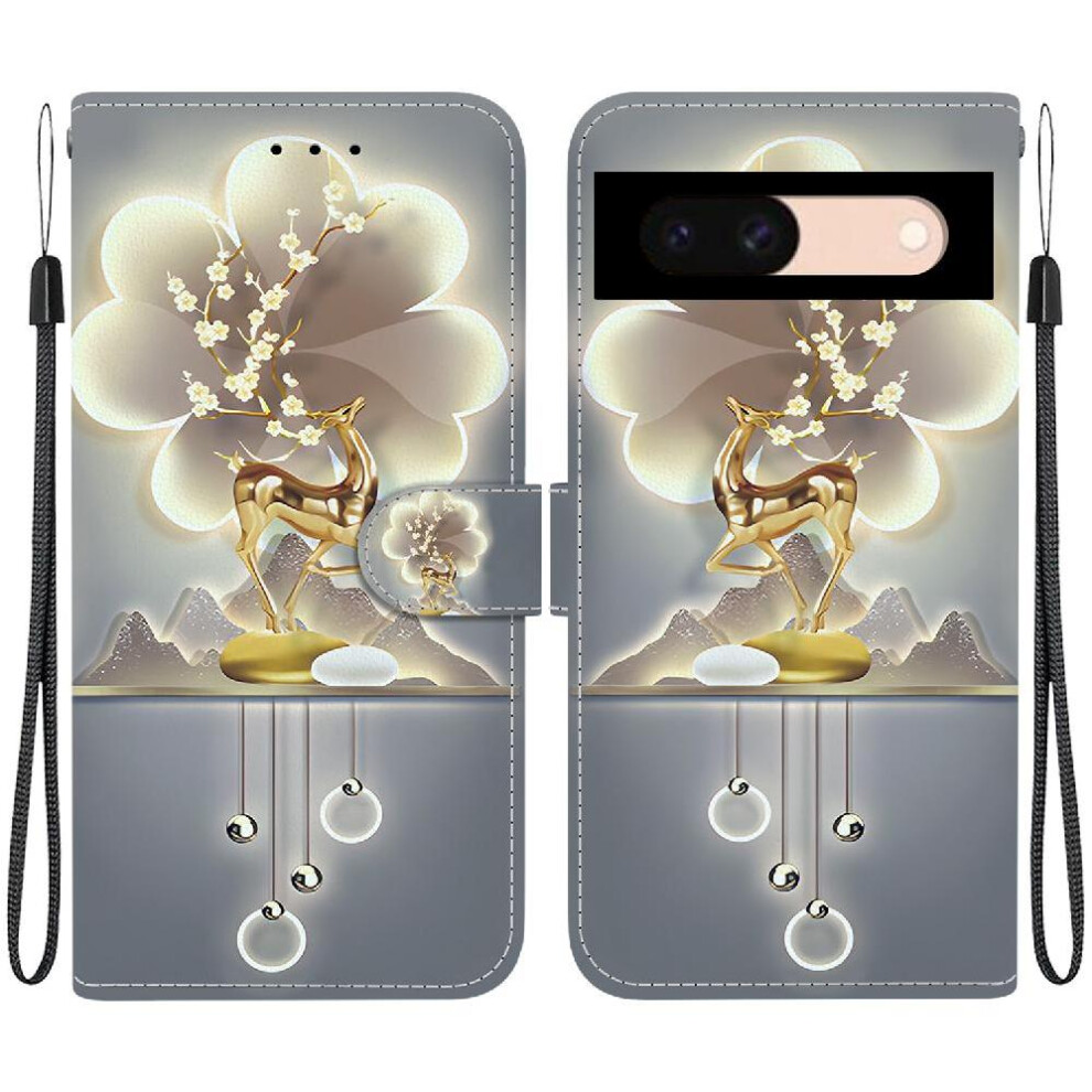 (Ohter) Flip Case For Google Pixel 8A Pu Leather Card Slot Kickstand Wallet Pattern Cover Card Slots 764544201964