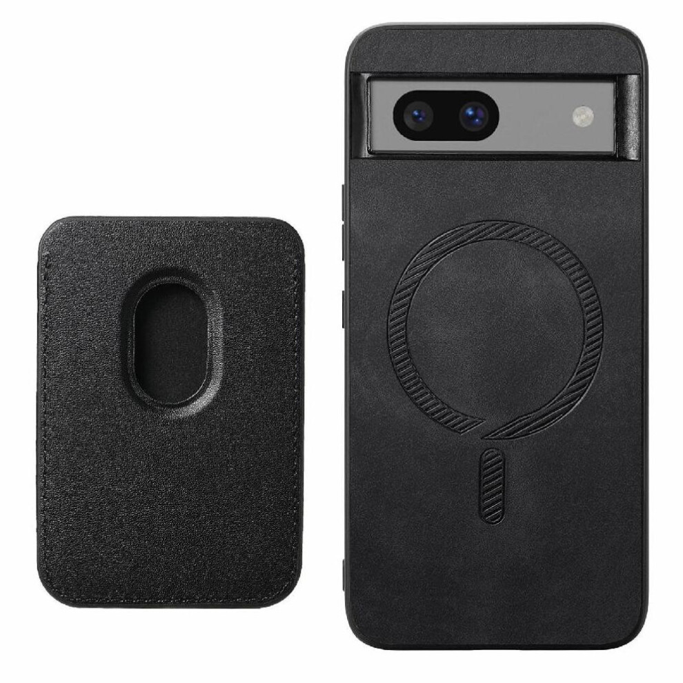 (Black) Case For Google Pixel 7A Strong Magnetic Attraction Cardholder Cardholder Detachable Black 764544204552